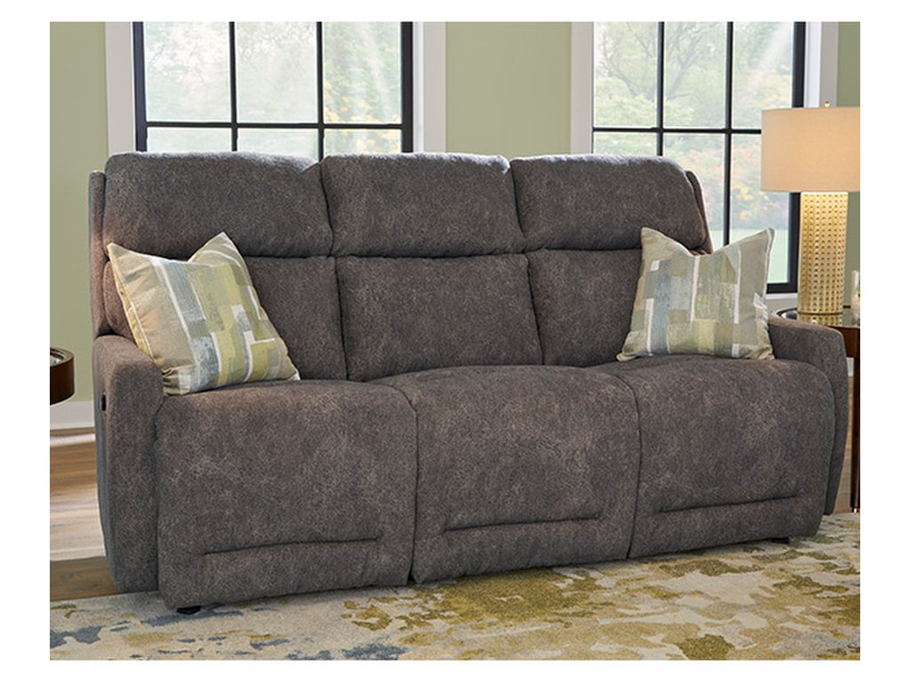 Livvy Sofa Modern Shape, Pillowed Recline Comfort - image 10