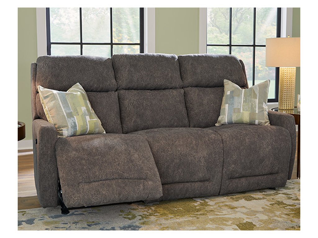 Livvy Sofa Modern Shape, Pillowed Recline Comfort - image 11