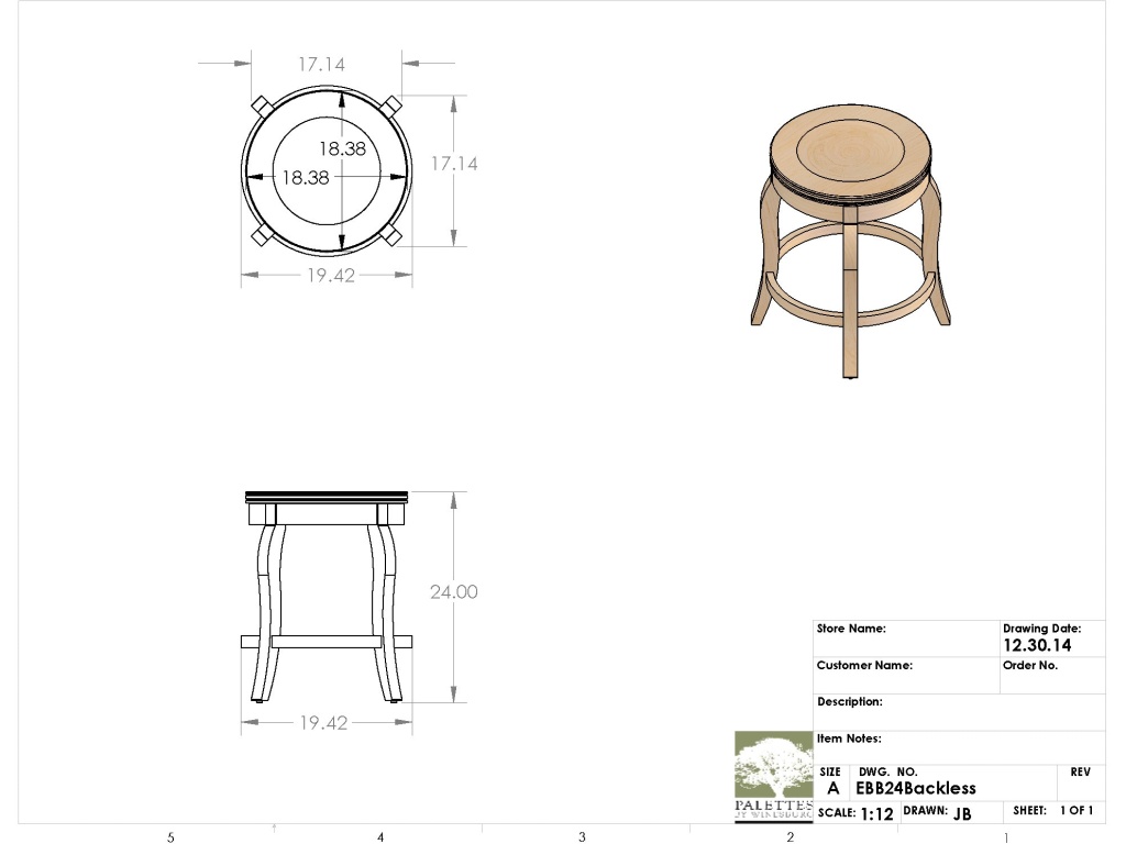 Backless Barstool - image 1