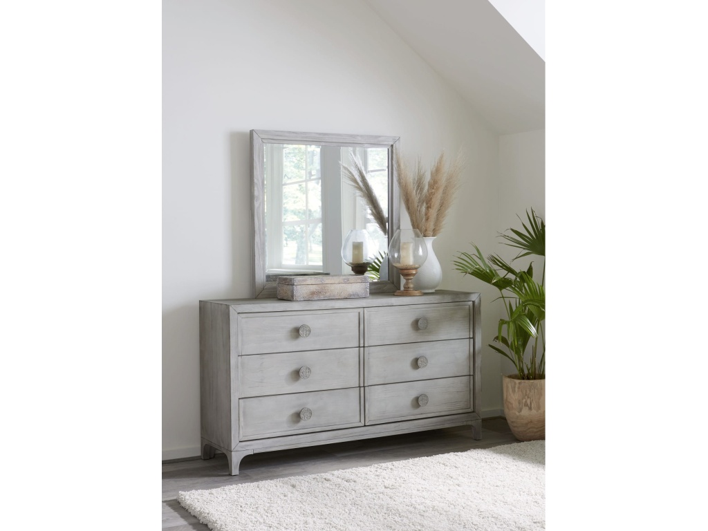 Boho Chic Six-Drawer Dresser in Washed White (2024) - main image