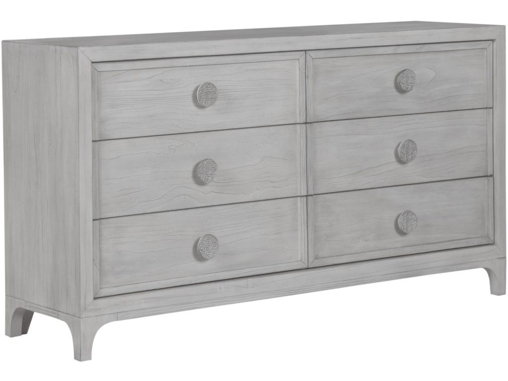 Boho Chic Six-Drawer Dresser in Washed White (2024) - image 2