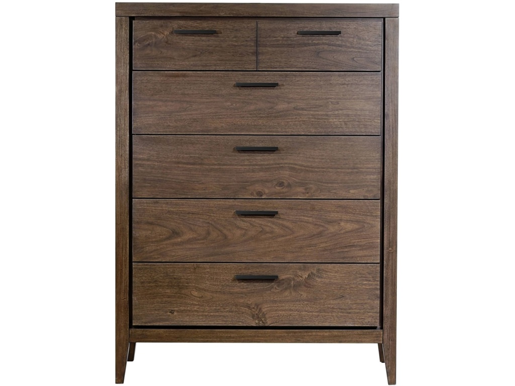 Boracay Five Drawer Walnut Chest in Wild Oats Brown (2024) - main image