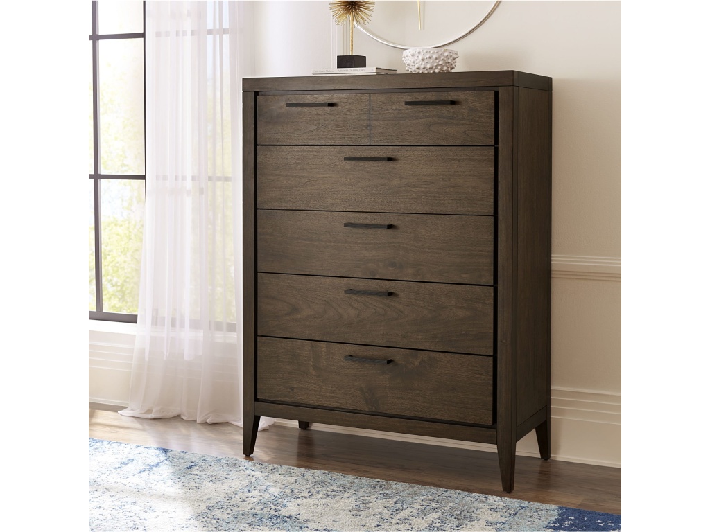 Boracay Five Drawer Walnut Chest in Wild Oats Brown (2024) - image 3
