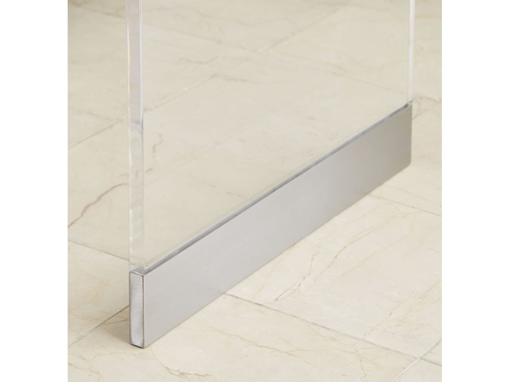 Bowie Coffee Table in Clear Acrylic and Brushed Stainless Steel - image 2