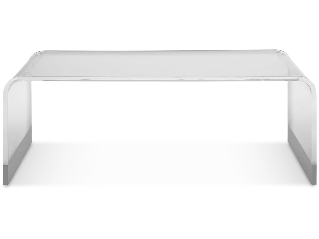 Bowie Coffee Table in Clear Acrylic and Brushed Stainless Steel - image 3