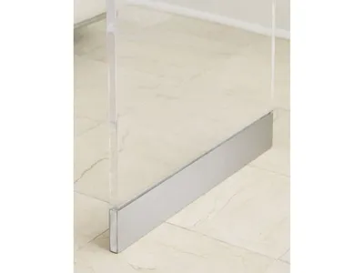 Bowie Console Table in Clear Acrylic and Brushed Stainless Steel