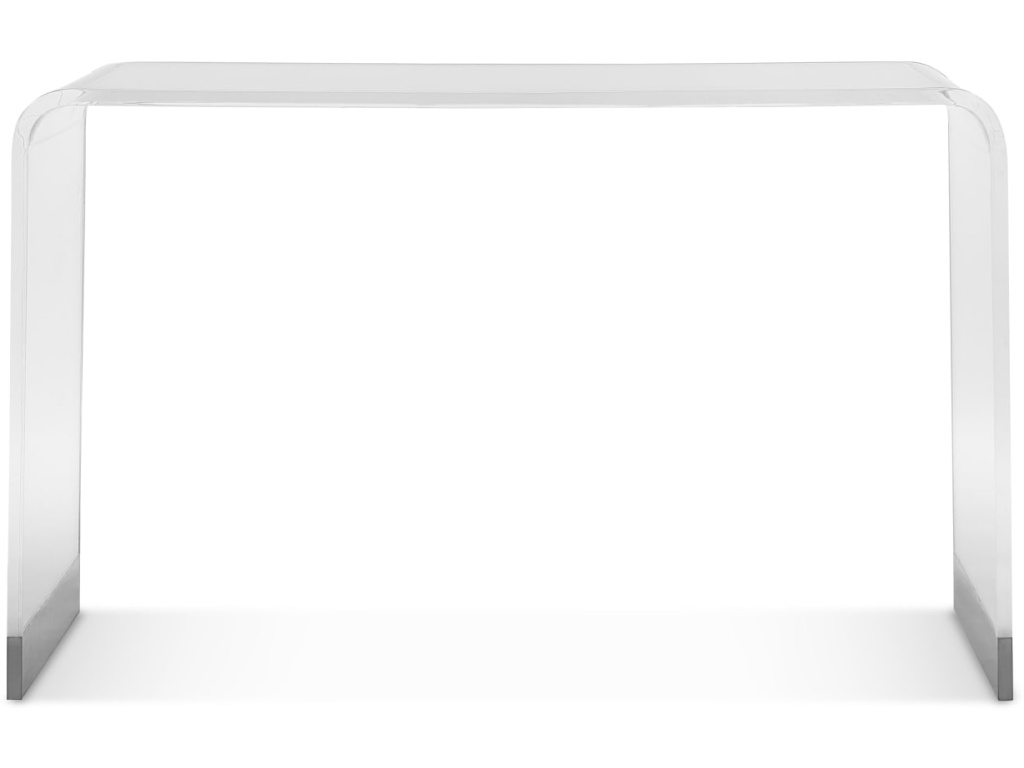 Bowie Console Table in Clear Acrylic and Brushed Stainless Steel - image 3