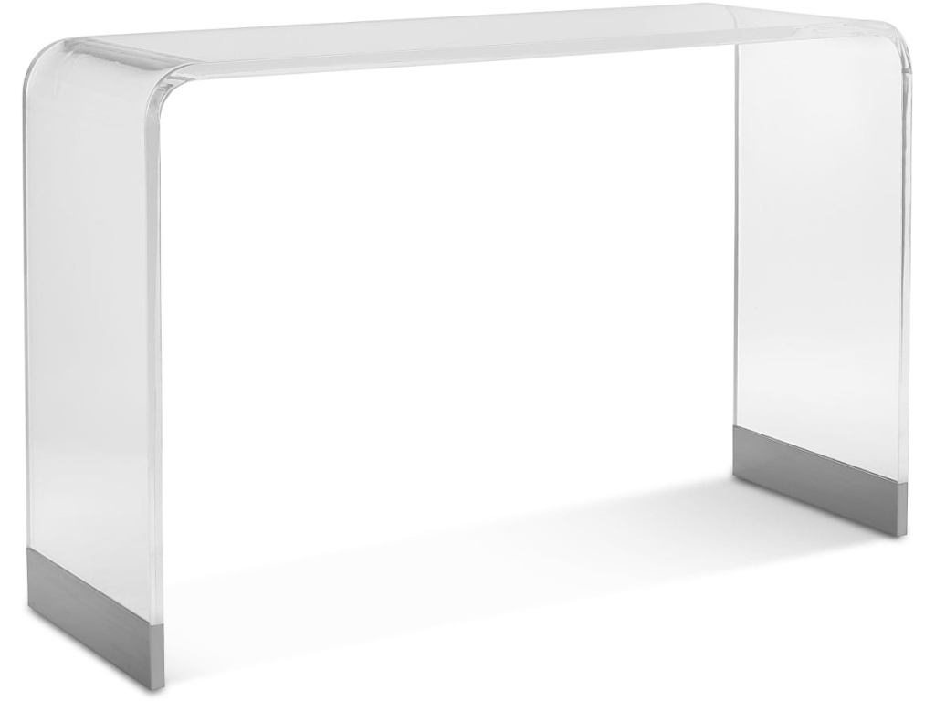 Bowie Console Table in Clear Acrylic and Brushed Stainless Steel - image 4