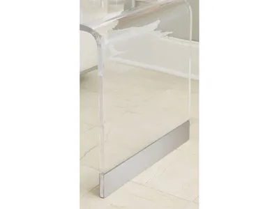 Bowie End Table in Clear Acrylic and Brushed Stainless Steel - Alternative View