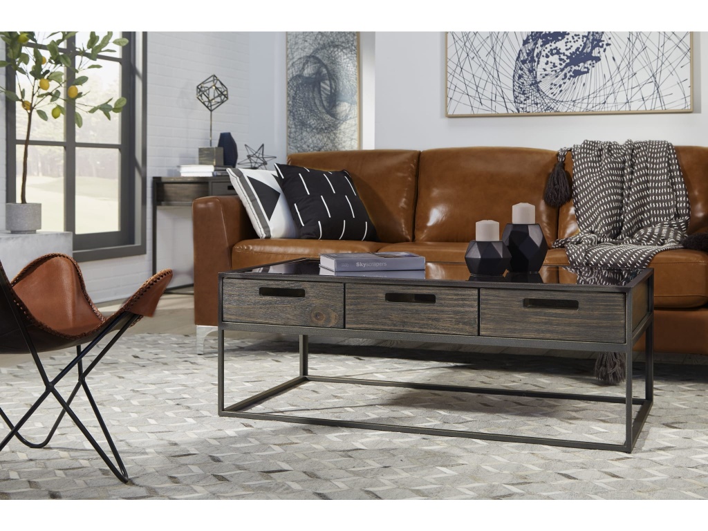 Bradley Three-Drawer Coffee Table in Double Fudge - image 2