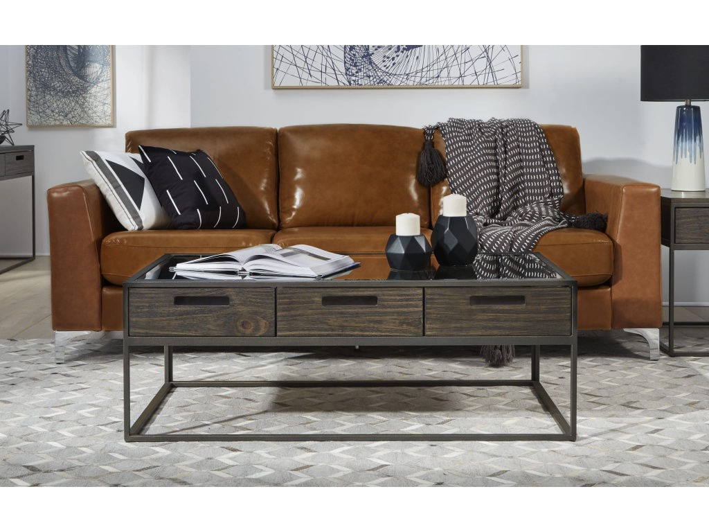 Bradley Three-Drawer Coffee Table in Double Fudge - main image