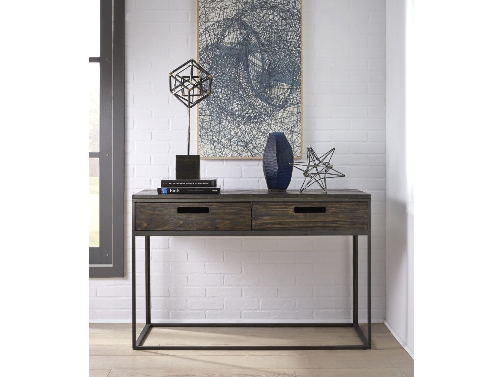 Bradley Two-Drawer Console Table in Double Fudge - main image