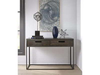 Bradley Two-Drawer Console Table in Double Fudge