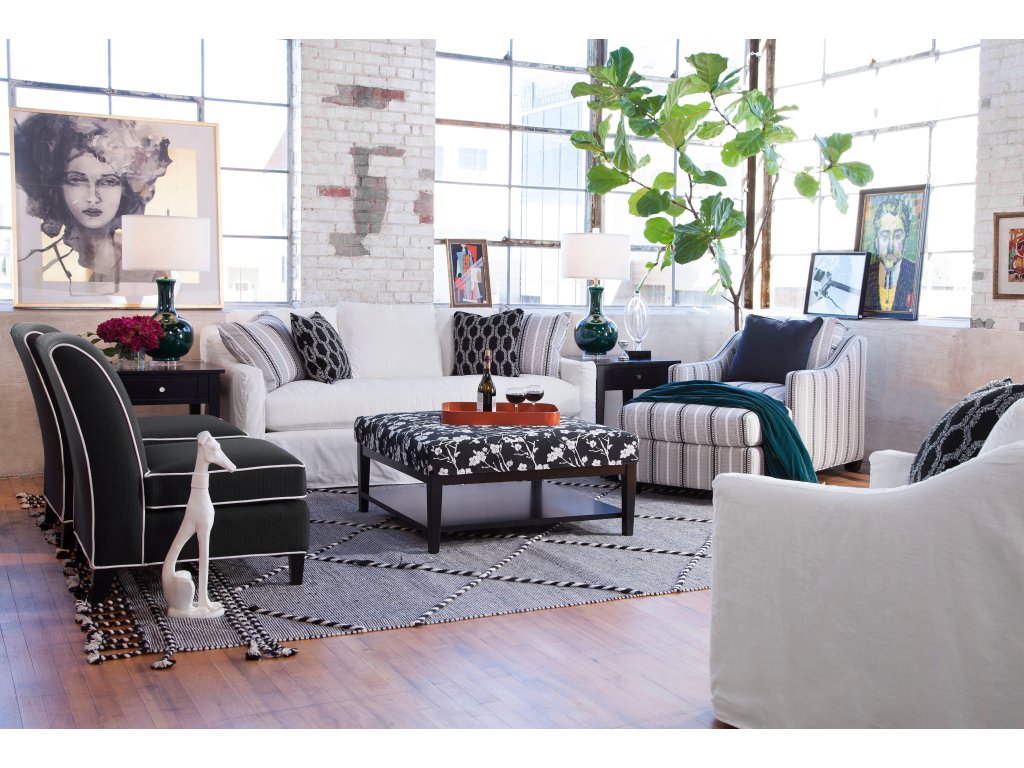 Hammond Square Cocktail Ottoman with Slipcover - image 6