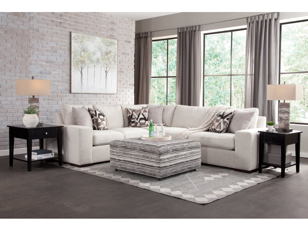 Fremont Cocktail Ottoman, Mitre Top - image 1