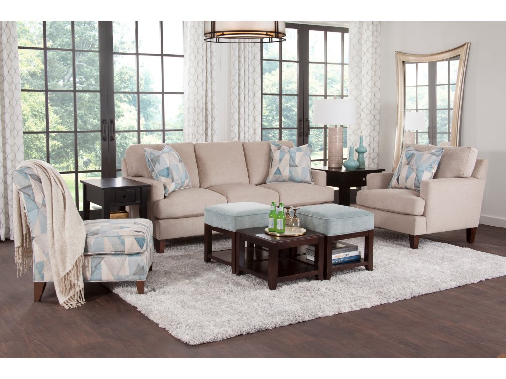 Elements Cube Ottoman with Wood Top - image 3