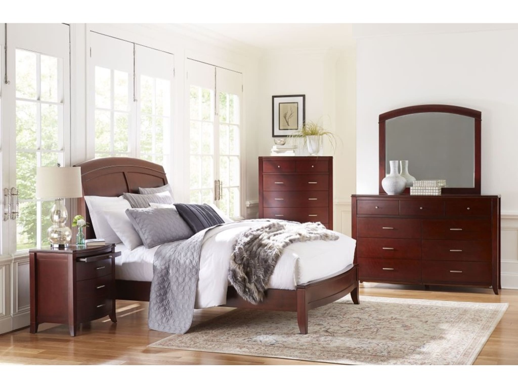 Brighton Wood Sleigh Bed in Cinnamon - main image