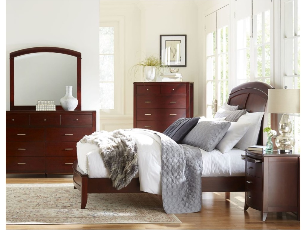 Brighton Wood Sleigh Bed in Cinnamon - image 1