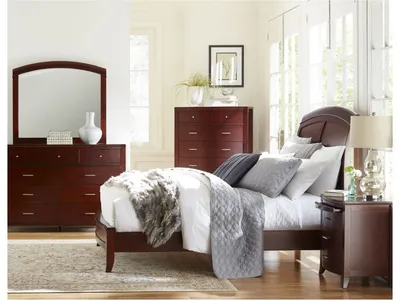Brighton Wood Sleigh Bed in Cinnamon - Alternative View