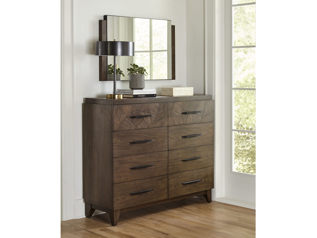 Broderick Chesser Mirror in Wild Oats Brown - image 1