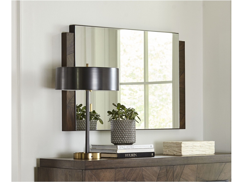 Broderick Chesser Mirror in Wild Oats Brown - main image