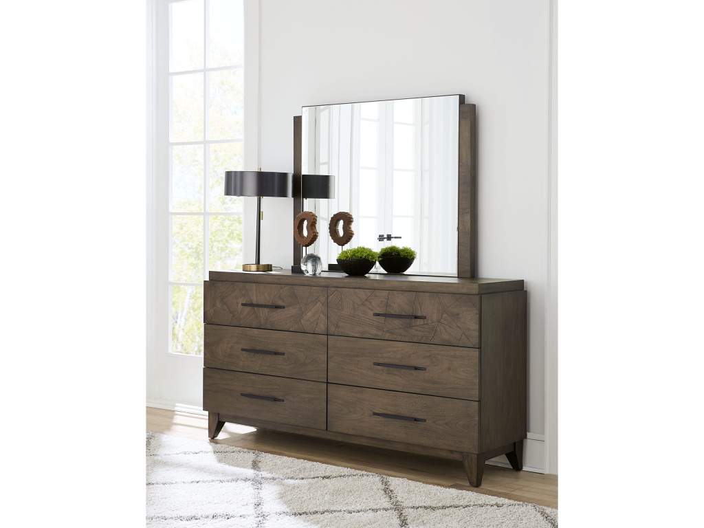 Broderick Dresser Mirror in Wild Oats Brown - image 1