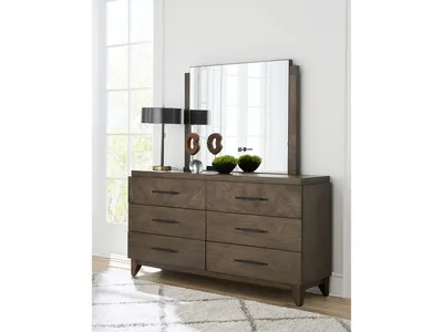 Broderick Dresser Mirror in Wild Oats Brown - Alternative View