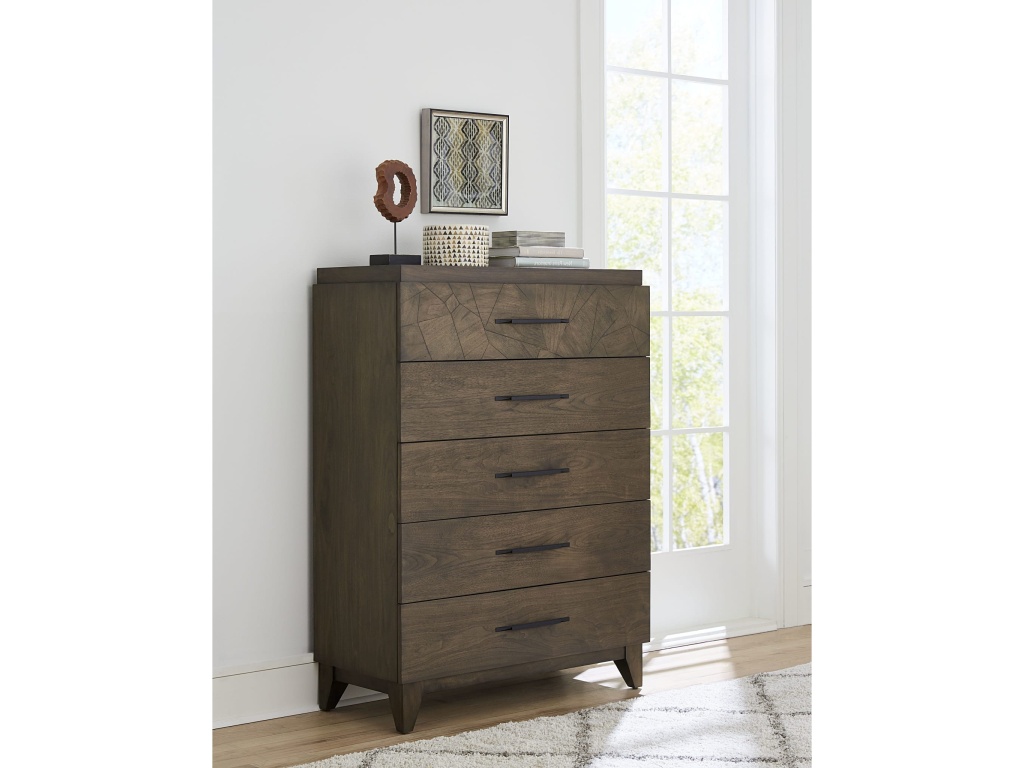 Broderick Five-Drawer Chest  in Wild Oats Brown (2024) - image 4