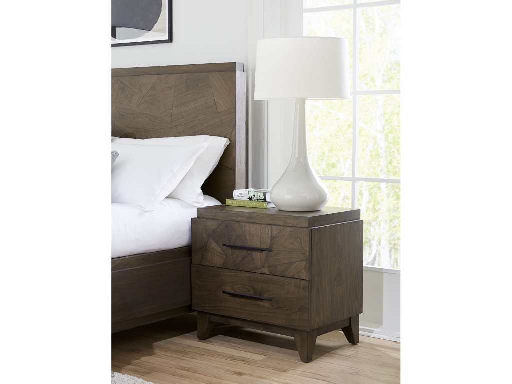 Broderick Two-Drawer Nightstand in Wild Oats Brown - main image