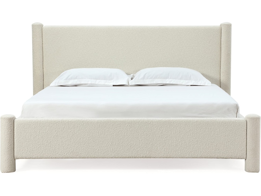 Burke Upholstered Platform Bed in Cottage Cheese Boucle - image 4