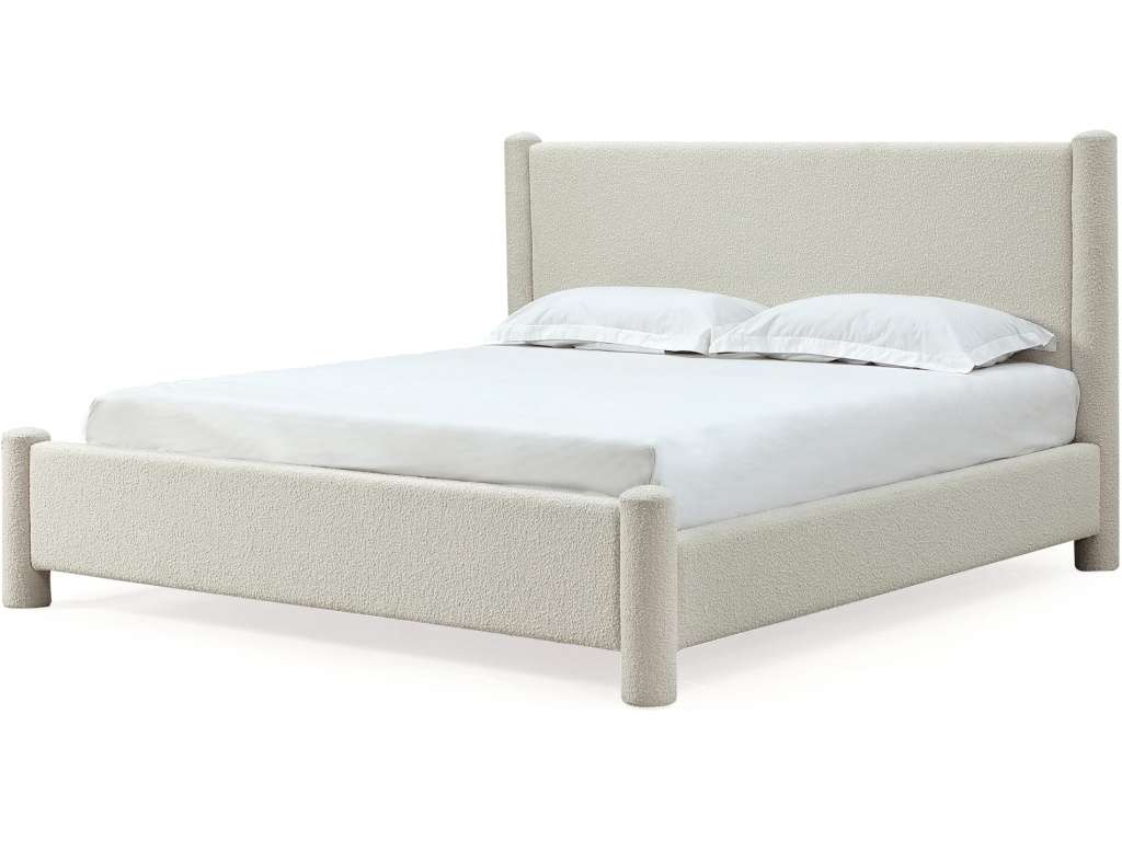 Burke Upholstered Platform Bed in Cottage Cheese Boucle - image 5