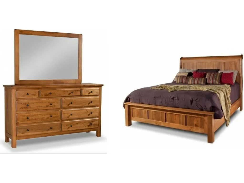 Daniel's Amish Lewiston 3 PC King Bedroom Set Sleigh Bed, primary thumbnail
