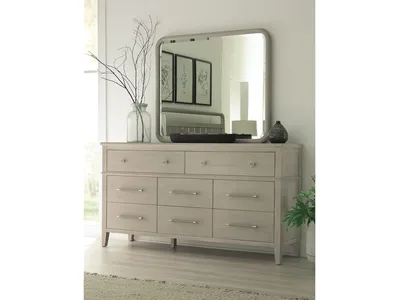 Camden Eight Drawer Oak Wood Dresser in Chai - Alternative View