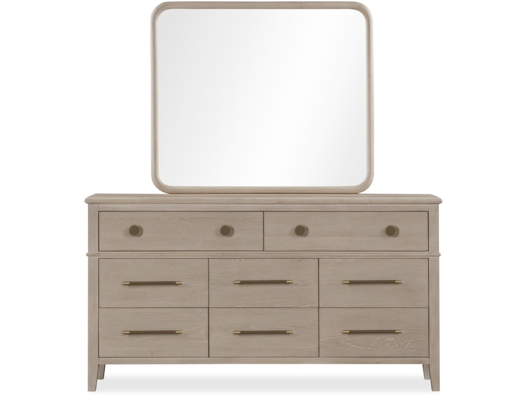Camden Eight Drawer Oak Wood Dresser in Chai - image 2