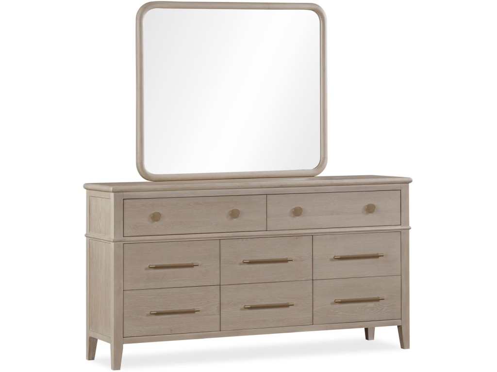 Camden Eight Drawer Oak Wood Dresser in Chai - image 3