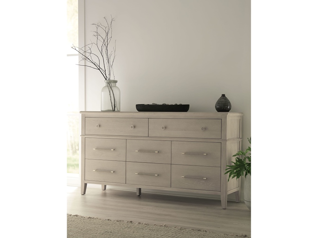 Camden Eight Drawer Oak Wood Dresser in Chai - main image