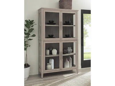 Camden Four Door Shiplap Curio in Chai