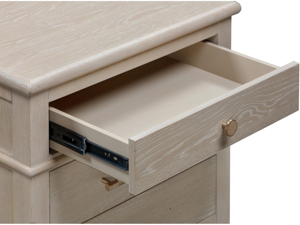 Camden Three Drawer Oak Wood Nightstand in Chai - image 4