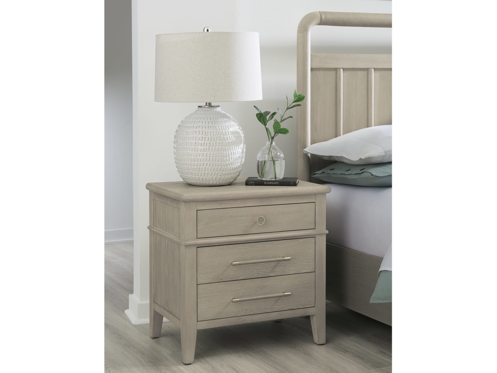 Camden Three Drawer Oak Wood Nightstand in Chai - main image