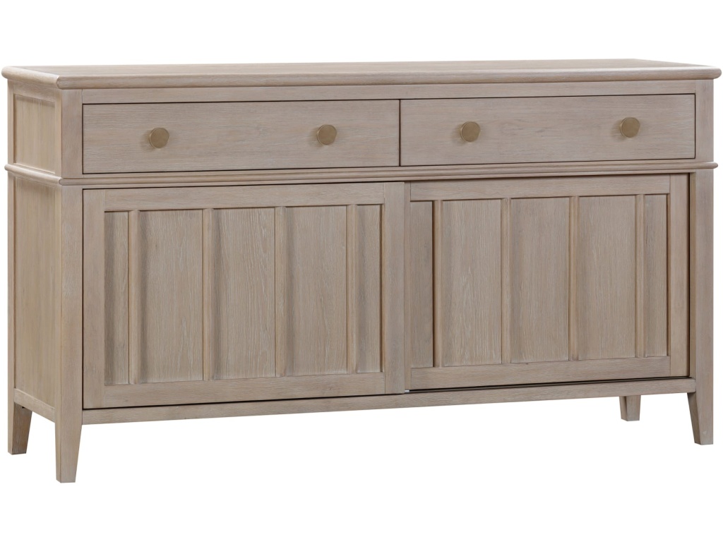Camden Two Drawer Two Door Oak Wood Sideboard in Chai - image 3