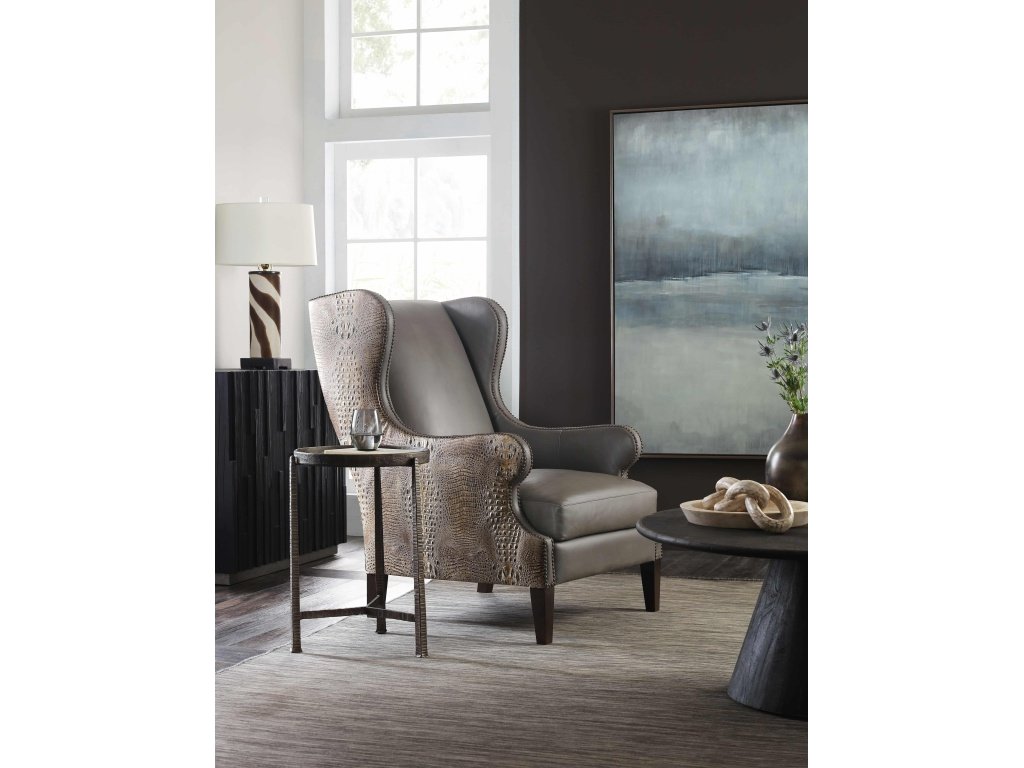 Club Chair w/ Faux Croc - image 4