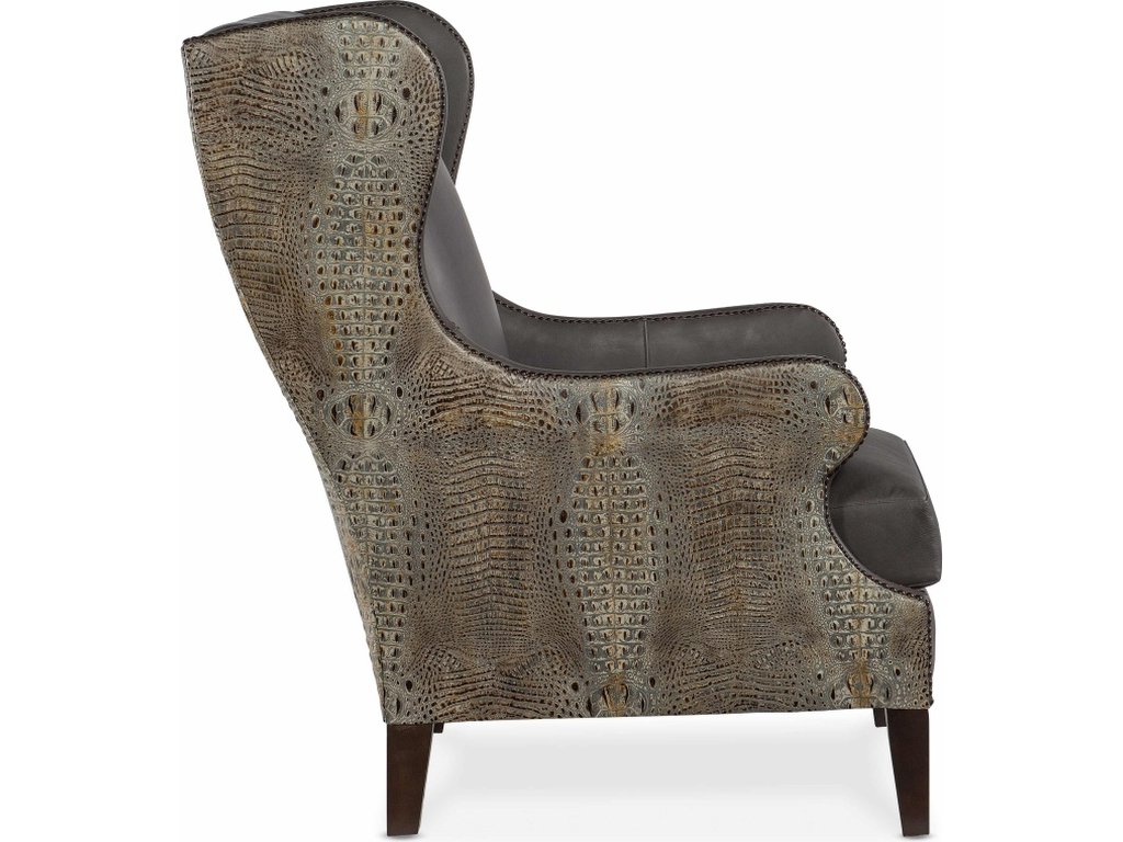 Club Chair w/ Faux Croc - image 2