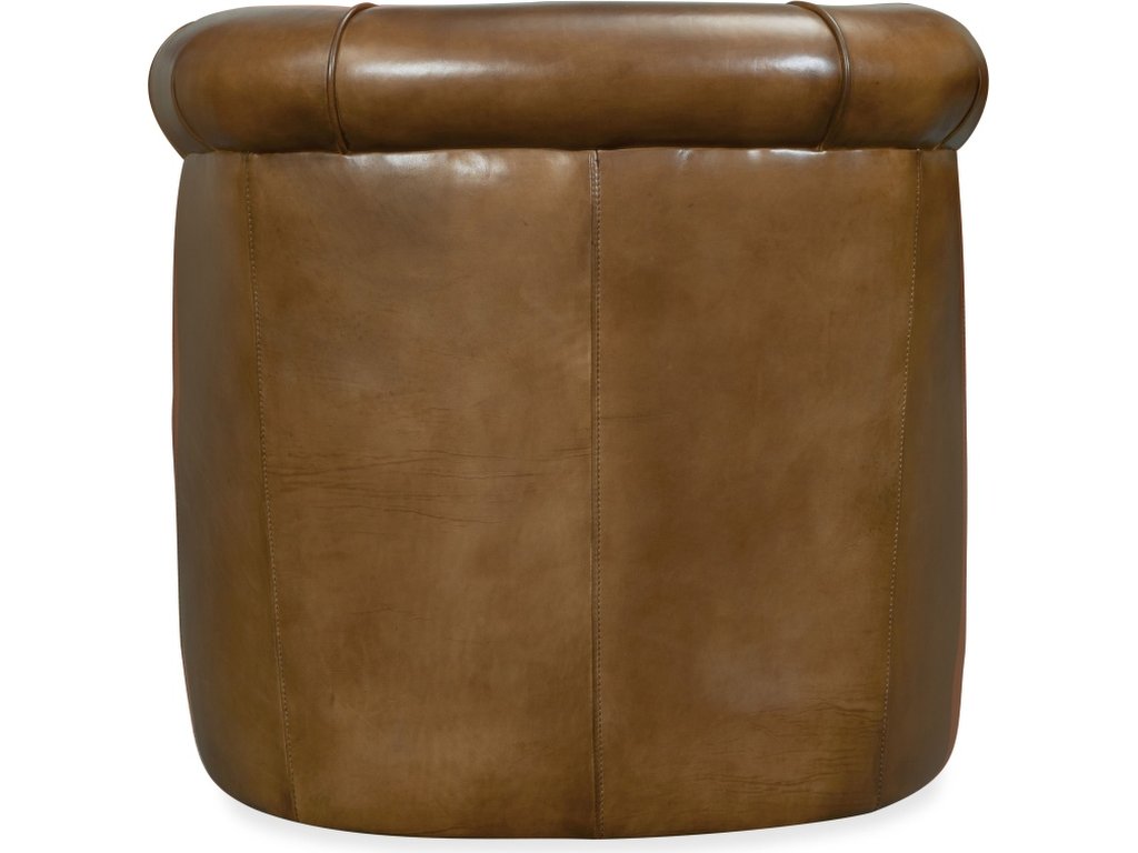 Axton Swivel Leather Club Chair - image 1