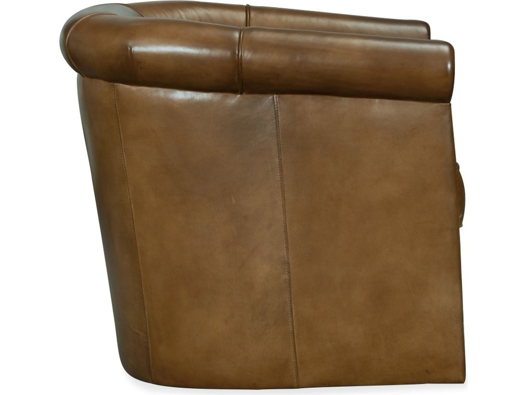 Axton Swivel Leather Club Chair - image 2