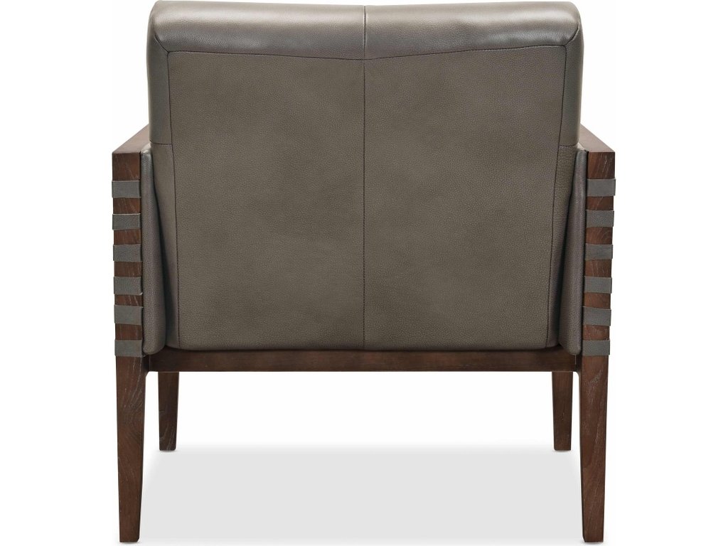 Carverdale Leather Club Chair w/Wood Frame - image 1