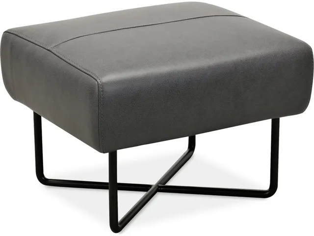 Efron Ottoman w/ Black Metal Base