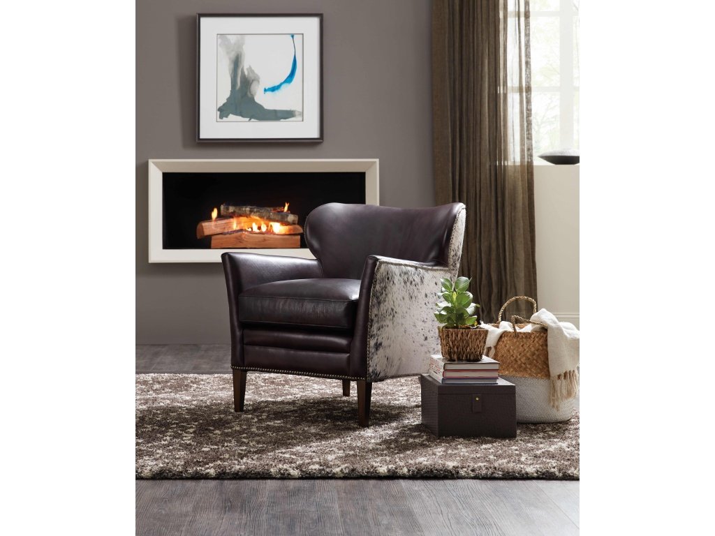 Kato Leather Club Chair w/ Salt Pepper HOH - image 3