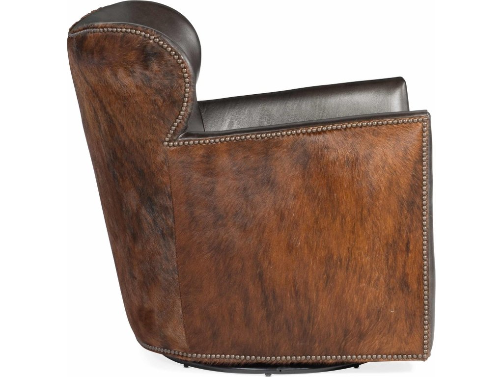 Kato Leather Swivel Chair w/ Dark HOH - image 2