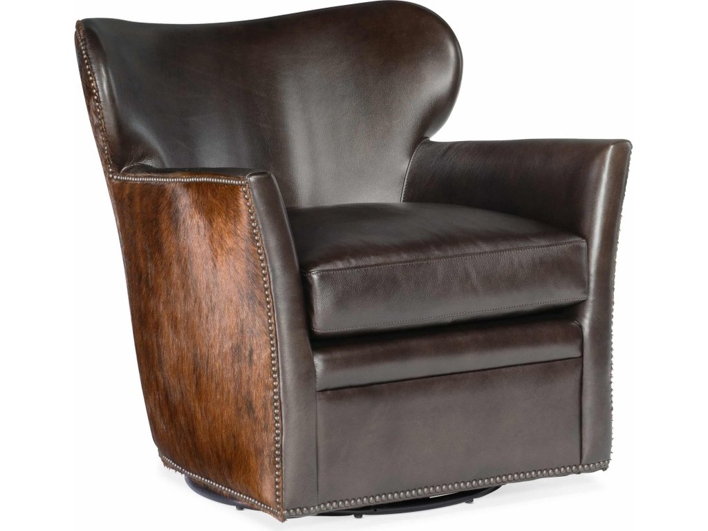 Kato Leather Swivel Chair w/ Dark HOH - main image