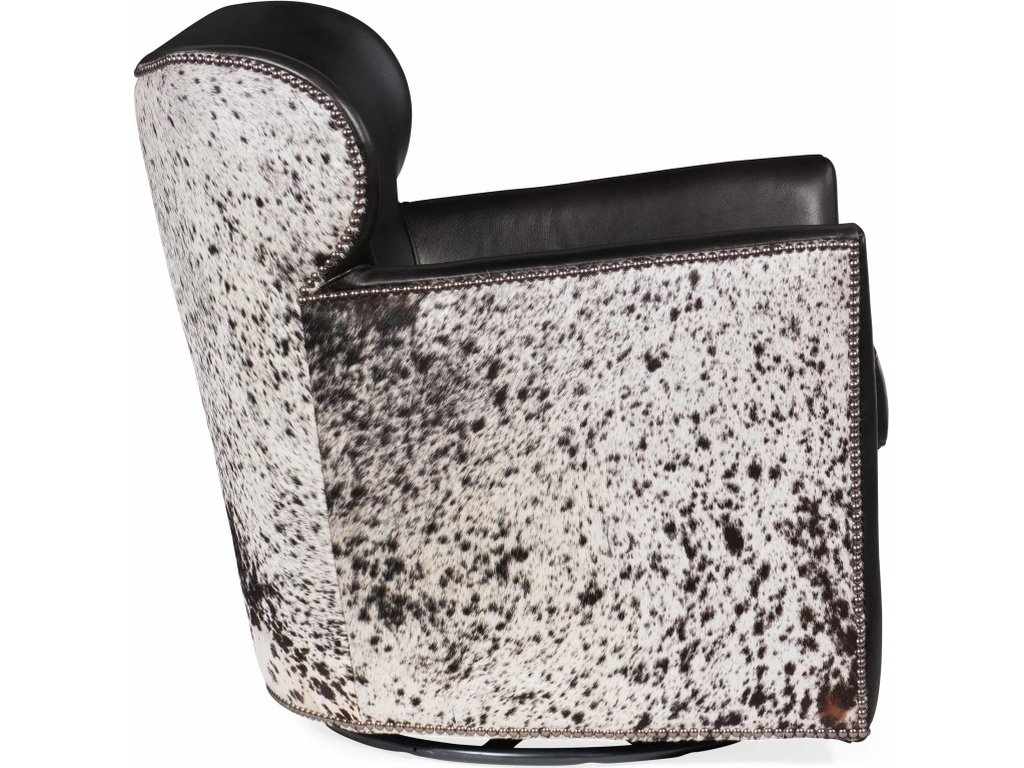 Kato Leather Swivel Chair w/ Salt Pepper HOH - image 2